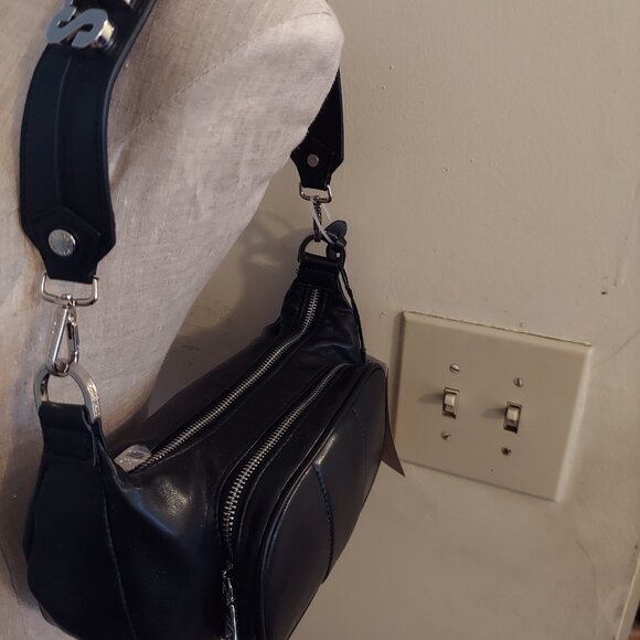 Steve Madden Handbags - STEVE MADDEN SHOULDER BAG WITH SILVER METAL LETTERS